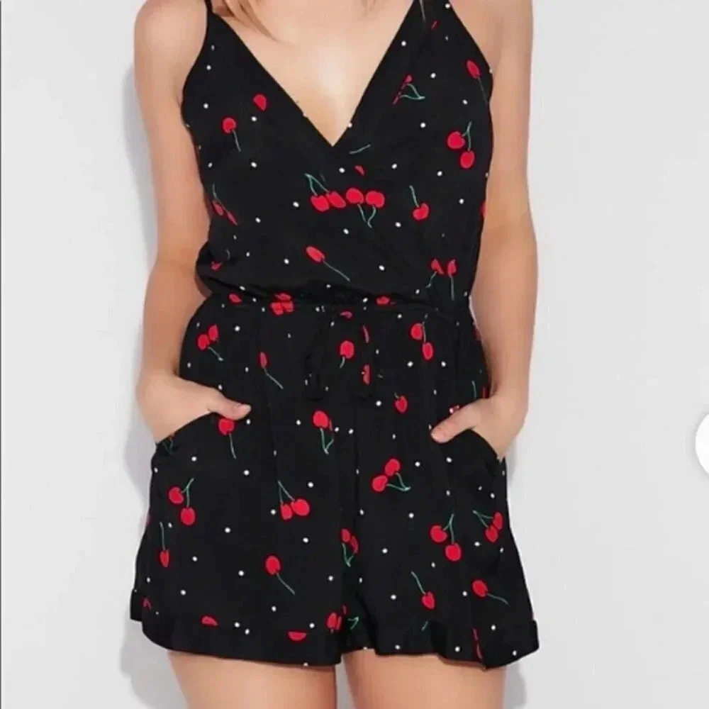 Express Cherry Dot Romper
